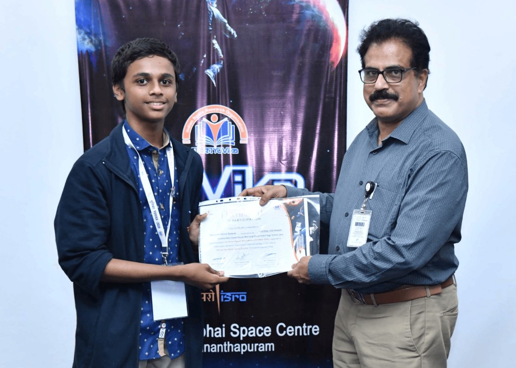 Mayuresh at YUVIKA certificate of participation